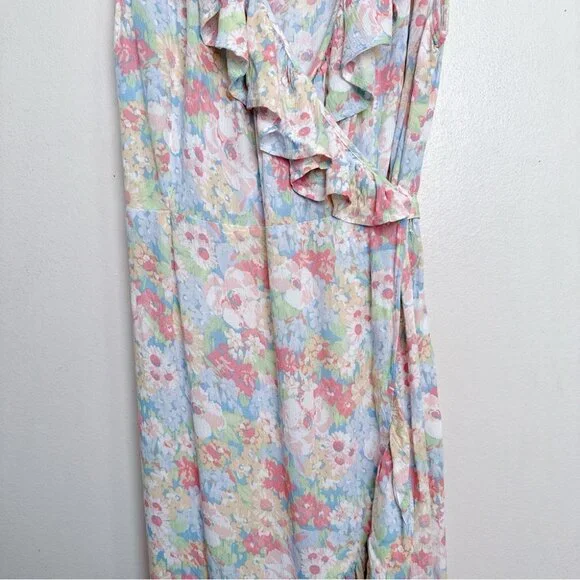 Joe Fresh Pastel Floral Ruffle Midi Dress - Picture 6 of 12